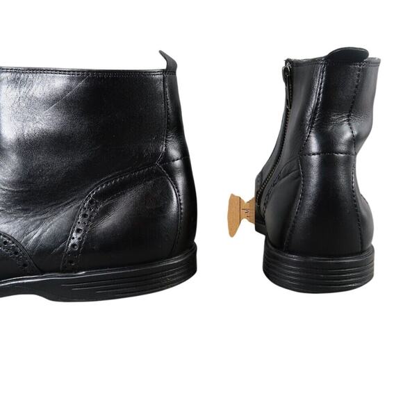 Hush Puppies Shoes Mens 10 Ankle Boots Shepsky Black Leather Zip Dress Classic main image 6